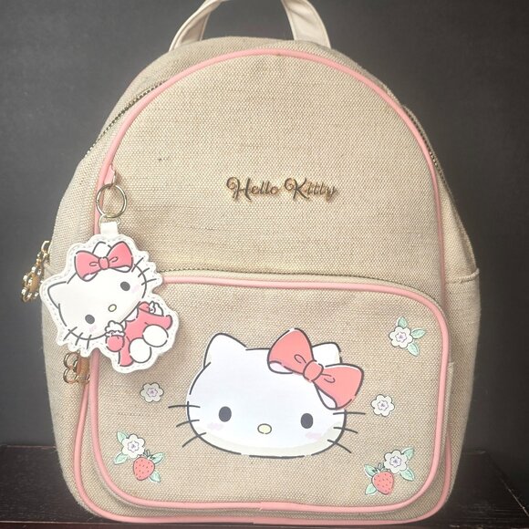 NWT Disney Primark Hello Kitty Linen backpack - Picture 1 of 2